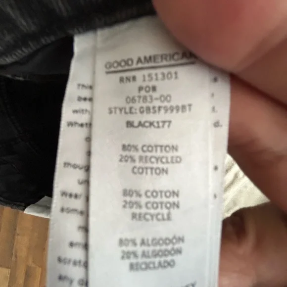 NWT Good American Good Boy Outseam Frayed Midrise Straight Jean size 14/32 - Picture 3 of 11